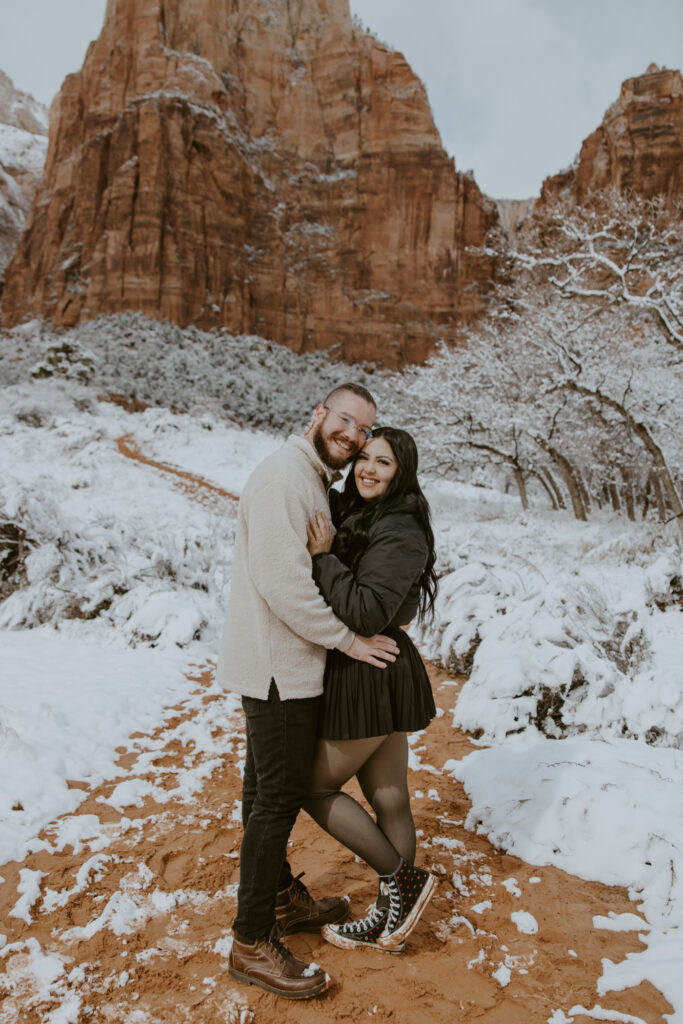 Fabiana and David, Zion National Park Proposal - Southern Utah Photographer, Emily Dawn Photo