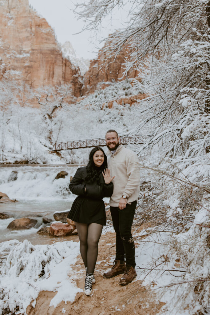 Fabiana and David, Zion National Park Proposal - Southern Utah Photographer, Emily Dawn Photo