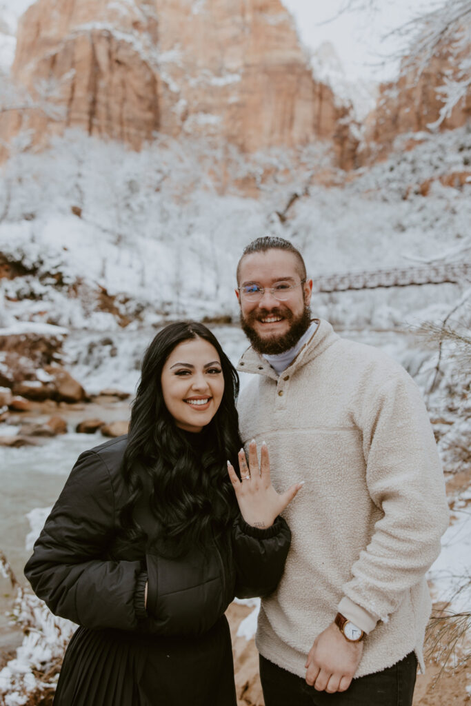 Fabiana and David, Zion National Park Proposal - Southern Utah Photographer, Emily Dawn Photo