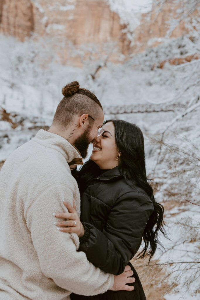 Fabiana and David, Zion National Park Proposal - Southern Utah Photographer, Emily Dawn Photo