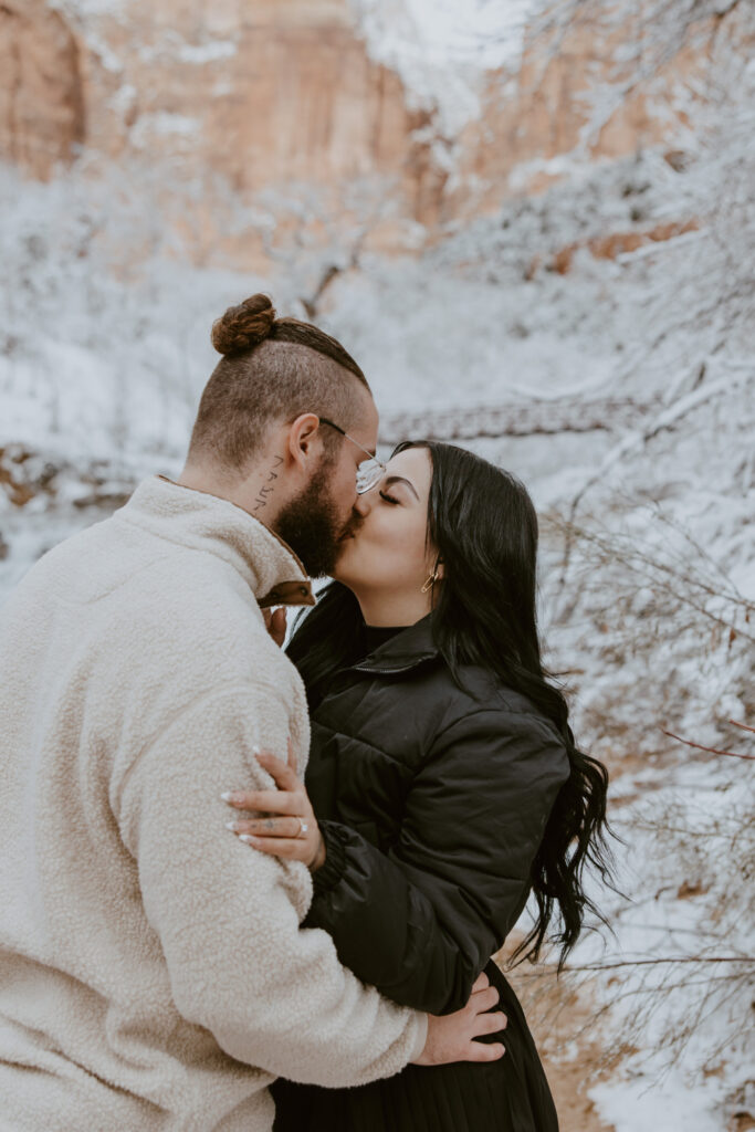 Fabiana and David, Zion National Park Proposal - Southern Utah Photographer, Emily Dawn Photo