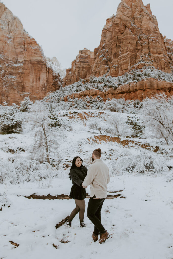 Fabiana and David, Zion National Park Proposal - Southern Utah Photographer, Emily Dawn Photo