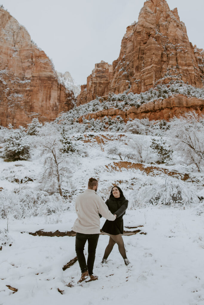 Fabiana and David, Zion National Park Proposal - Southern Utah Photographer, Emily Dawn Photo