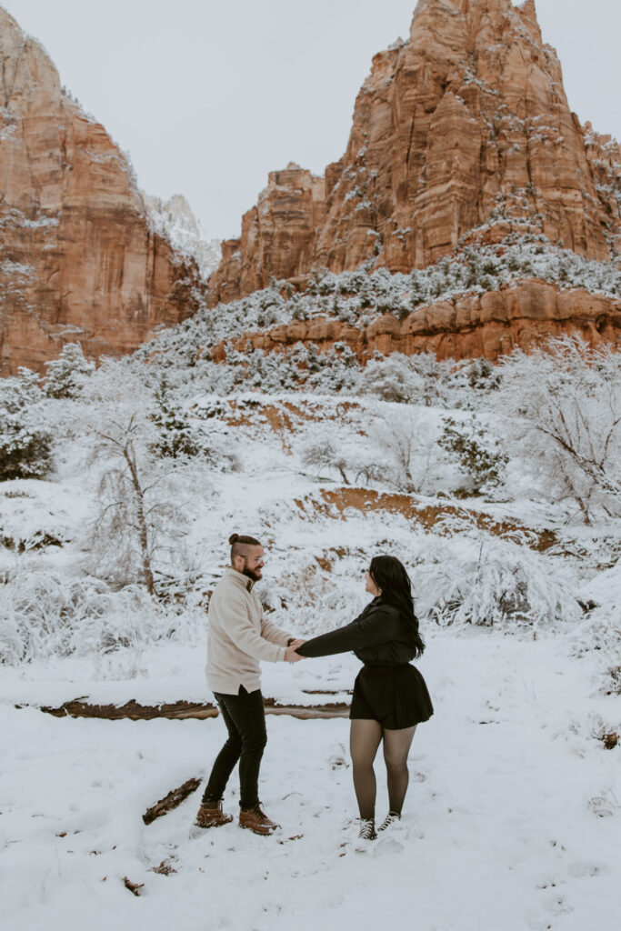 Fabiana and David, Zion National Park Proposal - Southern Utah Photographer, Emily Dawn Photo