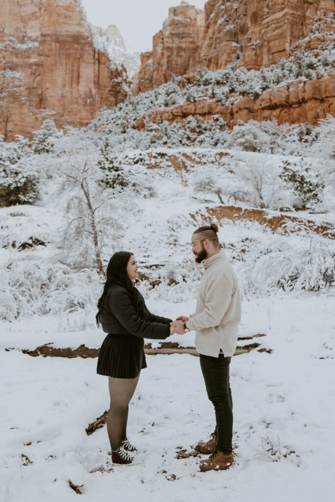 Fabiana and David, Zion National Park Proposal - Southern Utah Photographer, Emily Dawn Photo