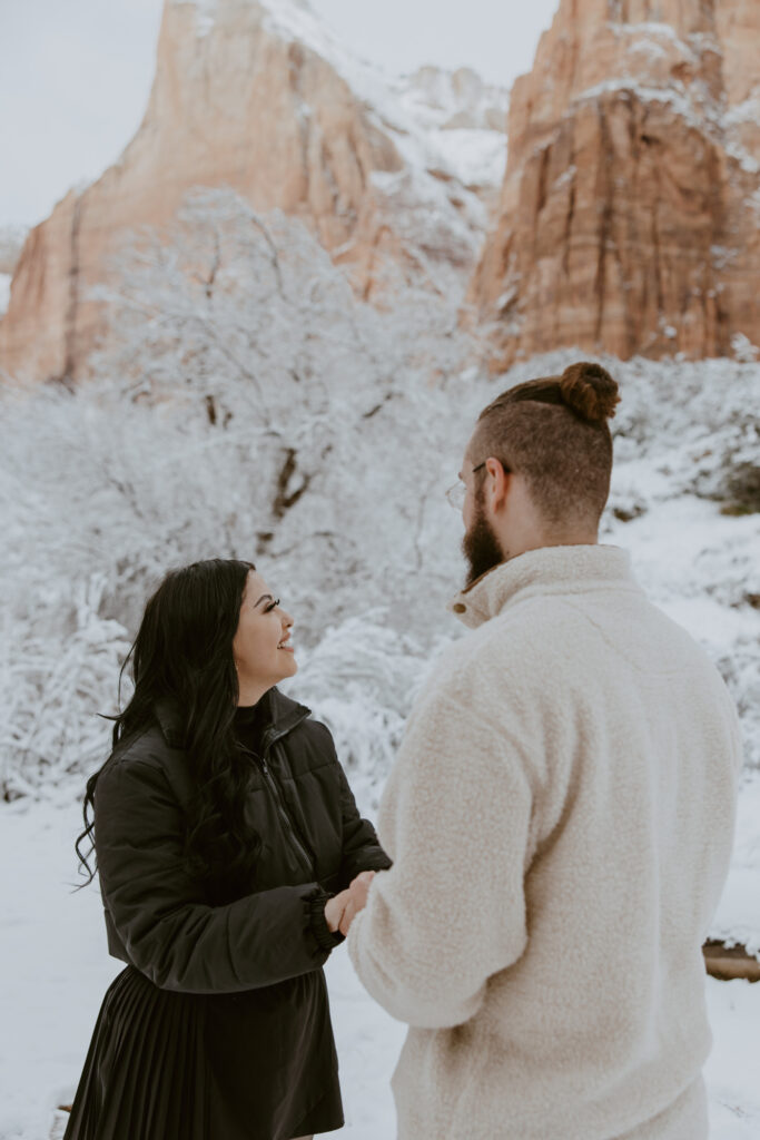 Fabiana and David, Zion National Park Proposal - Southern Utah Photographer, Emily Dawn Photo