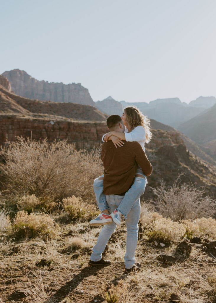 Eric and Diana | Zion National Park Proposal | Southern Utah Wedding and Elopement Photographer, Emily Dawn Photo