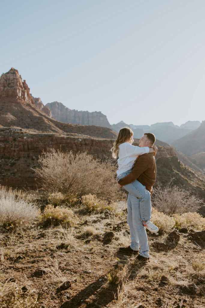 Eric and Diana | Zion National Park Proposal | Southern Utah Wedding and Elopement Photographer, Emily Dawn Photo