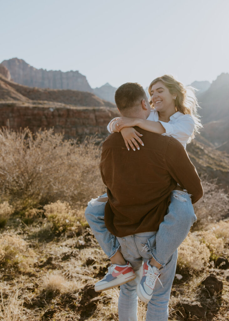 Eric and Diana | Zion National Park Proposal | Southern Utah Wedding and Elopement Photographer, Emily Dawn Photo