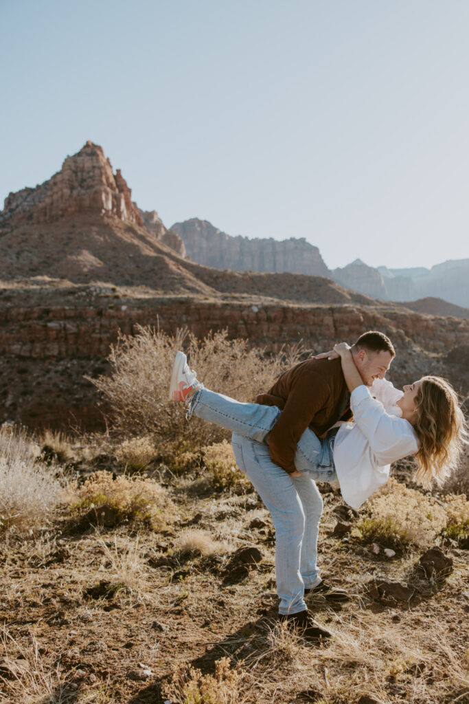 Eric and Diana | Zion National Park Proposal | Southern Utah Wedding and Elopement Photographer, Emily Dawn Photo