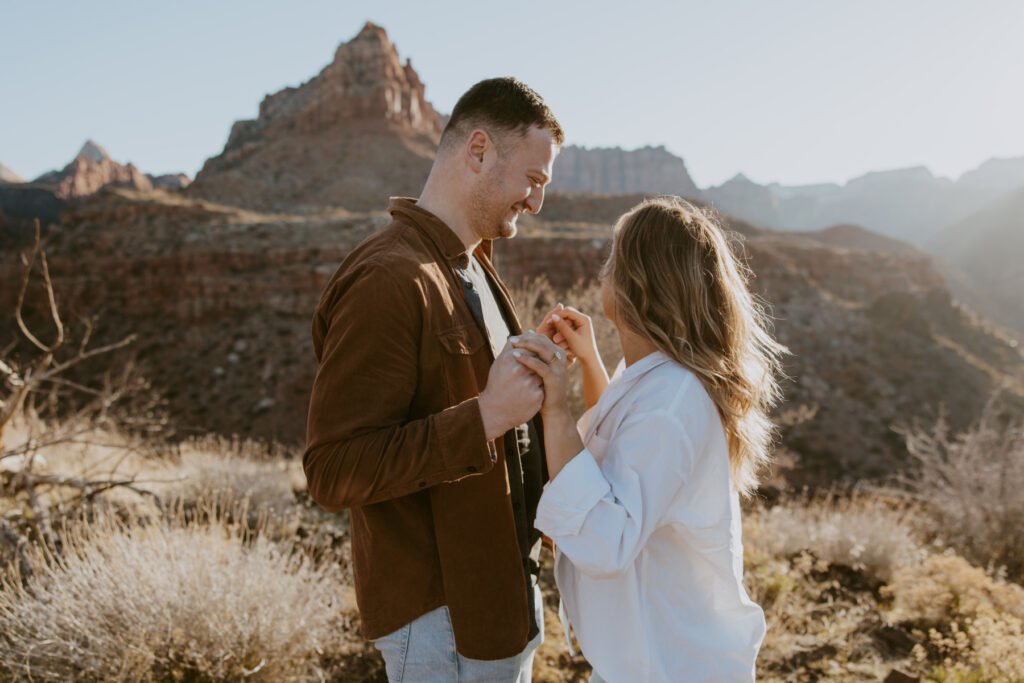 Eric and Diana | Zion National Park Proposal | Southern Utah Wedding and Elopement Photographer, Emily Dawn Photo