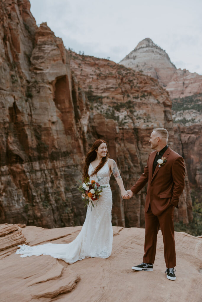 Kaitlyn and Sam | Zion National Park, Temple of Sinawava Wedding | Southern Utah Wedding and Elopement Photographer, Emily Dawn Photo