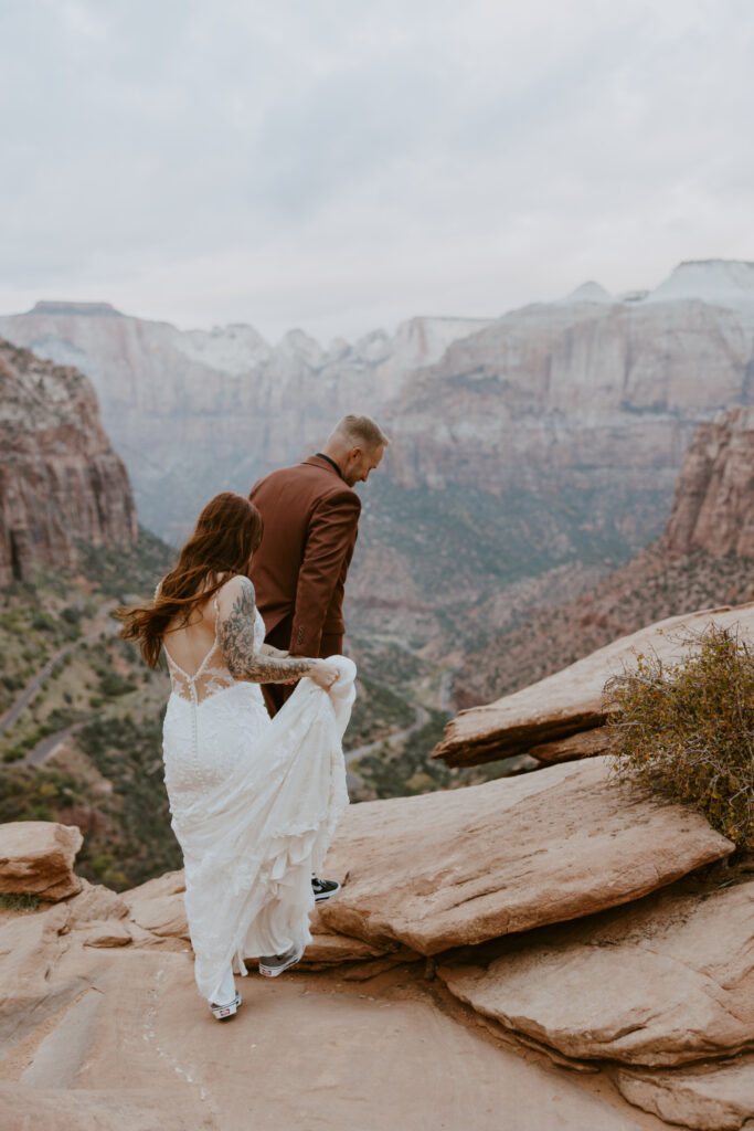 Kaitlyn and Sam | Zion National Park, Temple of Sinawava Wedding | Southern Utah Wedding and Elopement Photographer, Emily Dawn Photo