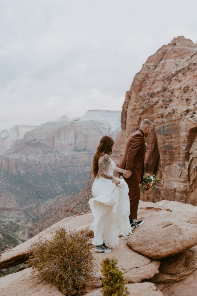 Kaitlyn and Sam | Zion National Park, Temple of Sinawava Wedding | Southern Utah Wedding and Elopement Photographer, Emily Dawn Photo