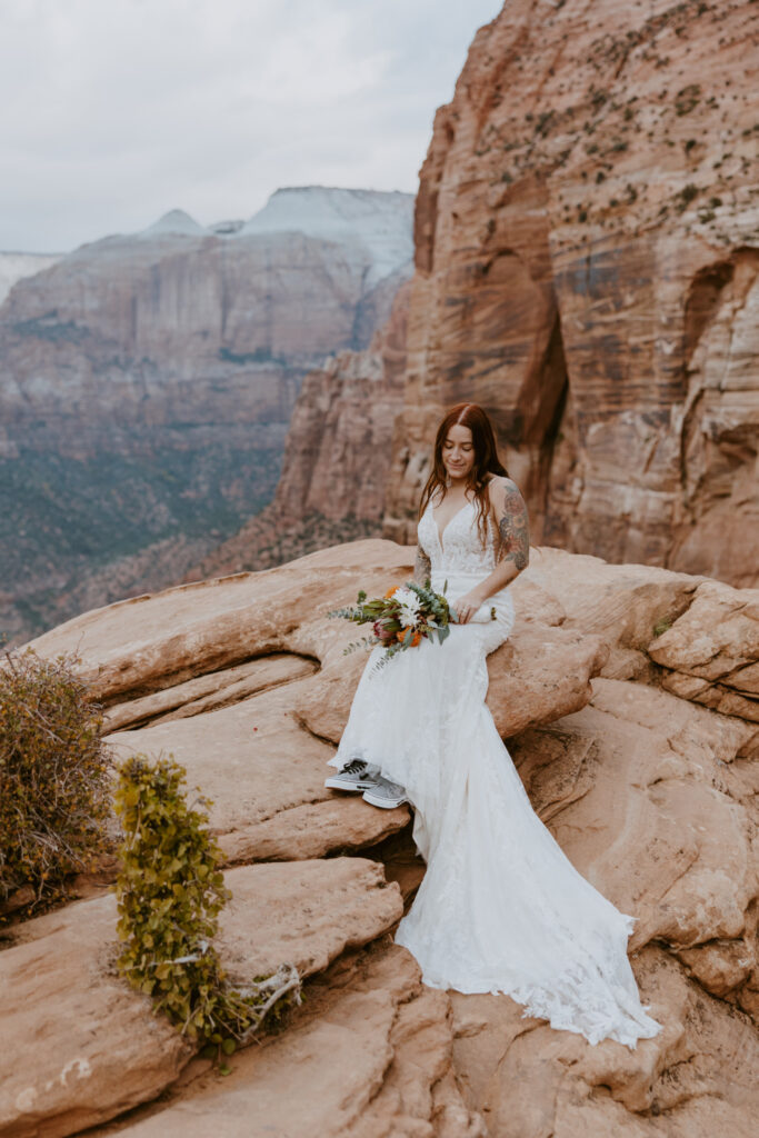 Kaitlyn and Sam | Zion National Park, Temple of Sinawava Wedding | Southern Utah Wedding and Elopement Photographer, Emily Dawn Photo