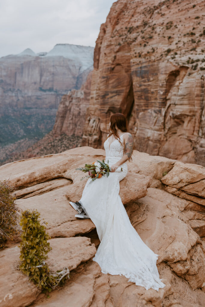 Kaitlyn and Sam | Zion National Park, Temple of Sinawava Wedding | Southern Utah Wedding and Elopement Photographer, Emily Dawn Photo