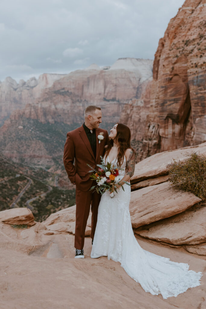 Kaitlyn and Sam | Zion National Park, Temple of Sinawava Wedding | Southern Utah Wedding and Elopement Photographer, Emily Dawn Photo