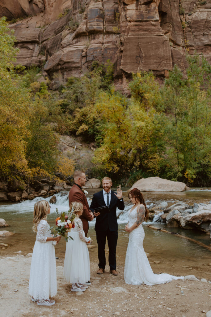 Kaitlyn and Sam | Zion National Park, Temple of Sinawava Wedding | Southern Utah Wedding and Elopement Photographer, Emily Dawn Photo