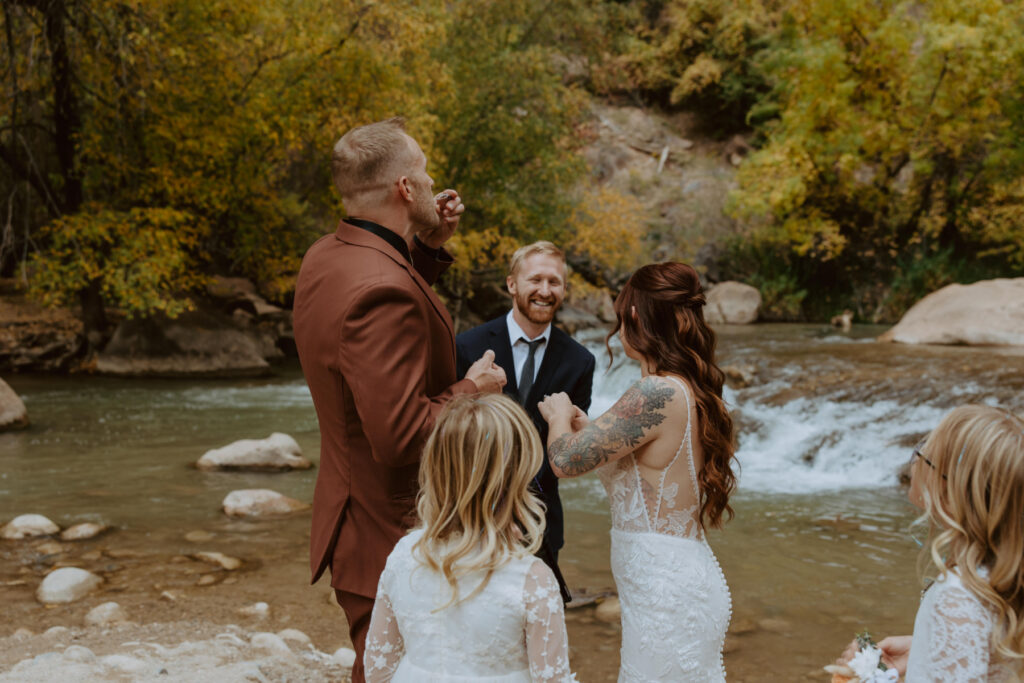 Kaitlyn and Sam | Zion National Park, Temple of Sinawava Wedding | Southern Utah Wedding and Elopement Photographer, Emily Dawn Photo