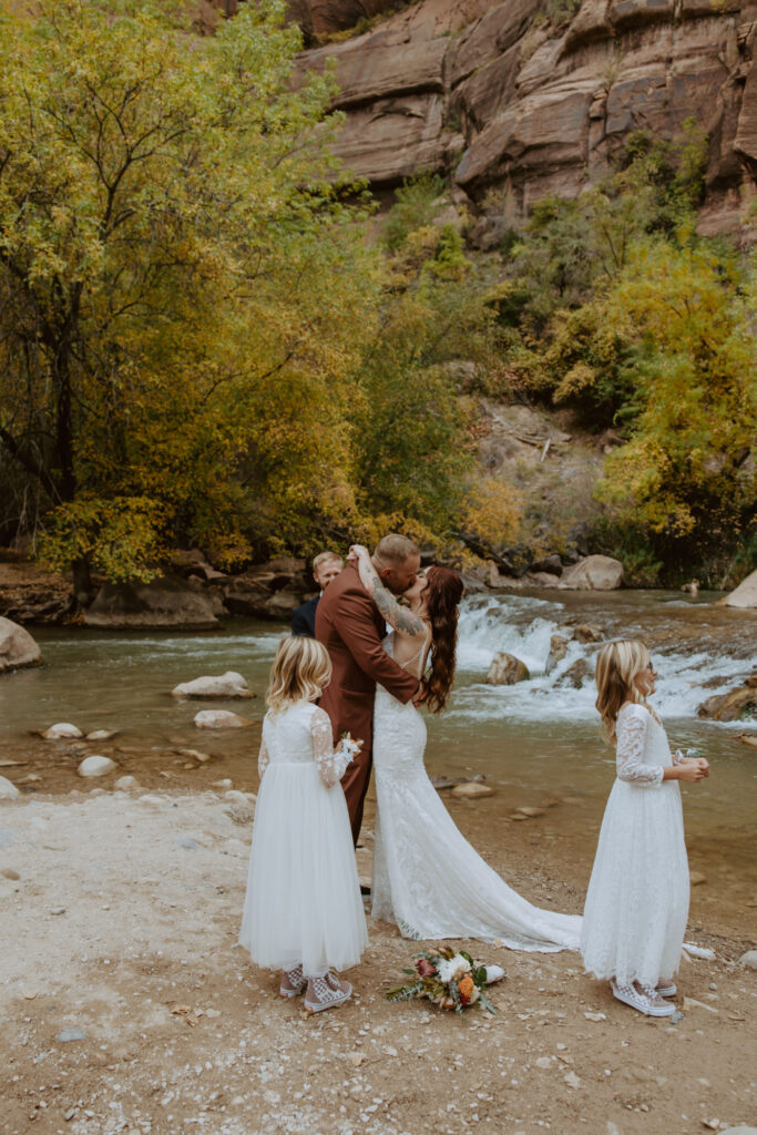 Kaitlyn and Sam | Zion National Park, Temple of Sinawava Wedding | Southern Utah Wedding and Elopement Photographer, Emily Dawn Photo