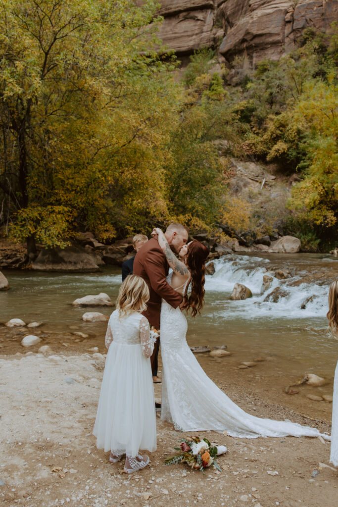 Kaitlyn and Sam | Zion National Park, Temple of Sinawava Wedding | Southern Utah Wedding and Elopement Photographer, Emily Dawn Photo