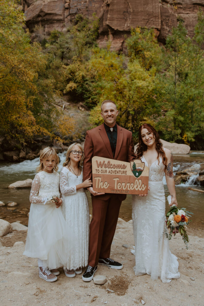 Kaitlyn and Sam | Zion National Park, Temple of Sinawava Wedding | Southern Utah Wedding and Elopement Photographer, Emily Dawn Photo