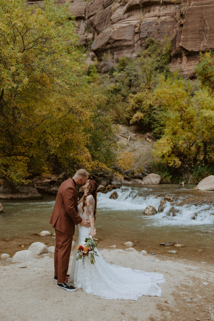 Kaitlyn and Sam | Zion National Park, Temple of Sinawava Wedding | Southern Utah Wedding and Elopement Photographer, Emily Dawn Photo