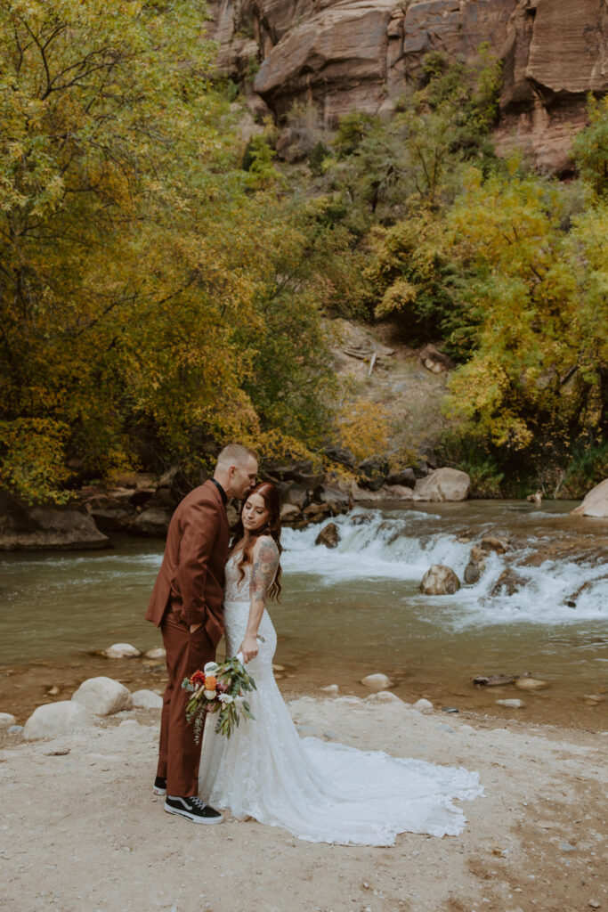 Kaitlyn and Sam | Zion National Park, Temple of Sinawava Wedding | Southern Utah Wedding and Elopement Photographer, Emily Dawn Photo