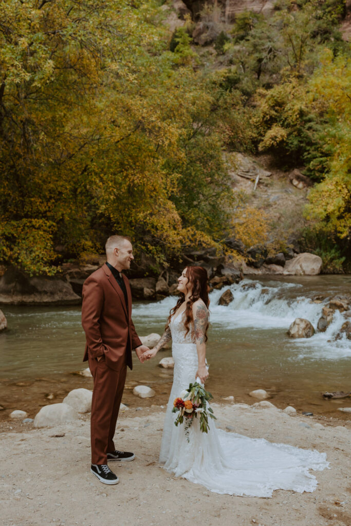 Kaitlyn and Sam | Zion National Park, Temple of Sinawava Wedding | Southern Utah Wedding and Elopement Photographer, Emily Dawn Photo