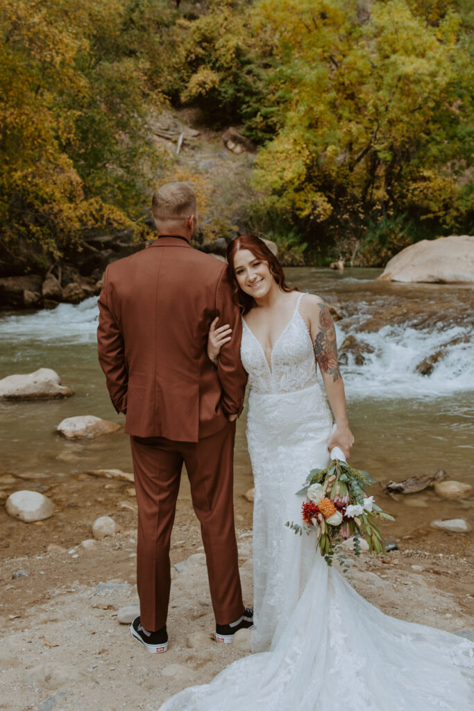 Kaitlyn and Sam | Zion National Park, Temple of Sinawava Wedding | Southern Utah Wedding and Elopement Photographer, Emily Dawn Photo