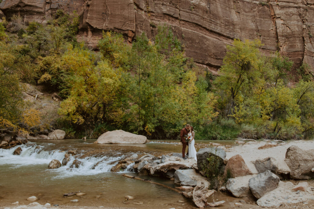 Kaitlyn and Sam | Zion National Park, Temple of Sinawava Wedding | Southern Utah Wedding and Elopement Photographer, Emily Dawn Photo