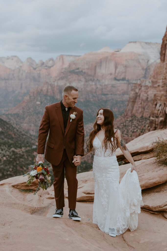 Kaitlyn and Sam | Zion National Park, Temple of Sinawava Wedding | Southern Utah Wedding and Elopement Photographer, Emily Dawn Photo