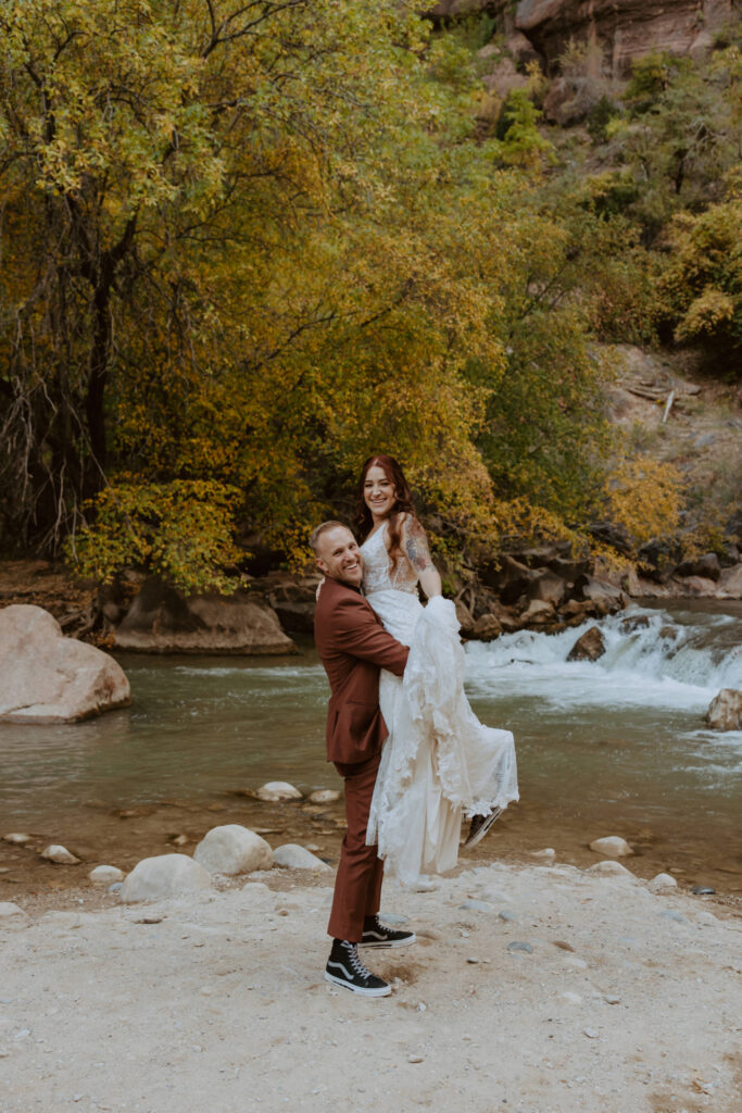 Kaitlyn and Sam | Zion National Park, Temple of Sinawava Wedding | Southern Utah Wedding and Elopement Photographer, Emily Dawn Photo