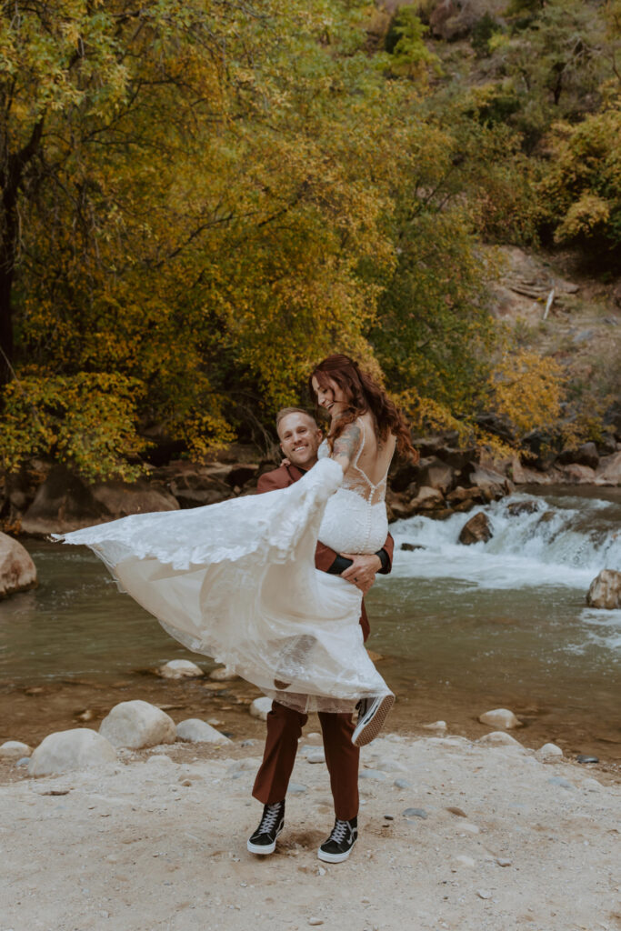 Kaitlyn and Sam | Zion National Park, Temple of Sinawava Wedding | Southern Utah Wedding and Elopement Photographer, Emily Dawn Photo