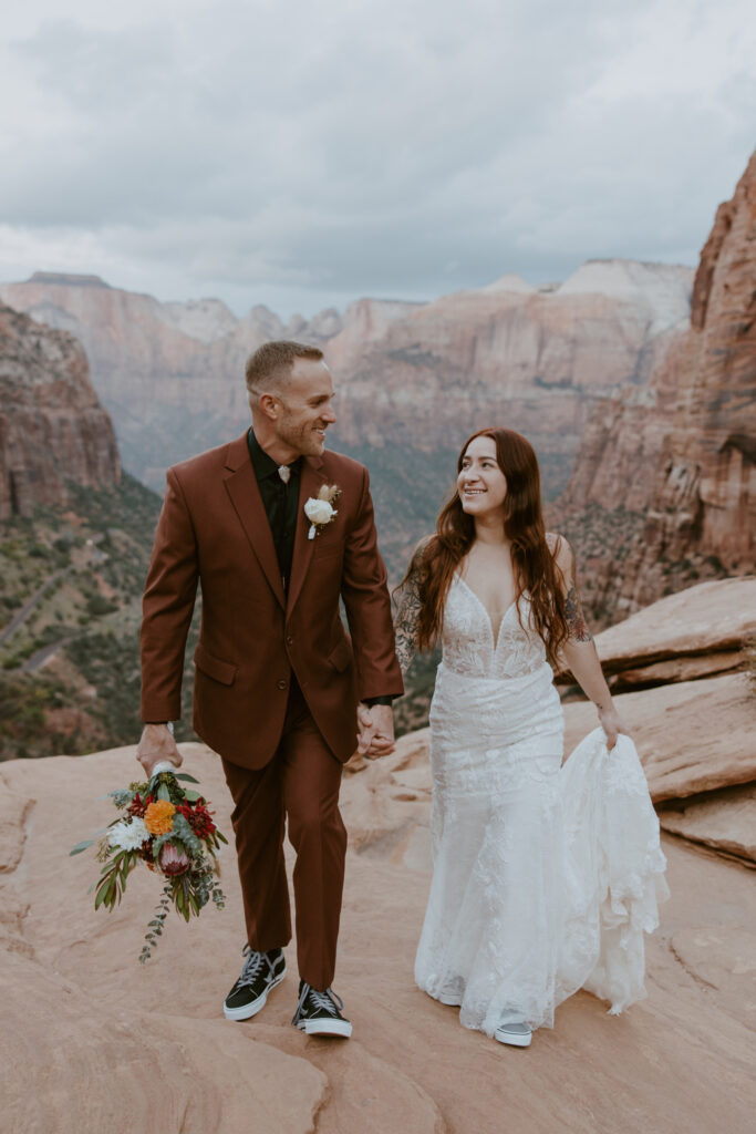 Kaitlyn and Sam | Zion National Park, Temple of Sinawava Wedding | Southern Utah Wedding and Elopement Photographer, Emily Dawn Photo