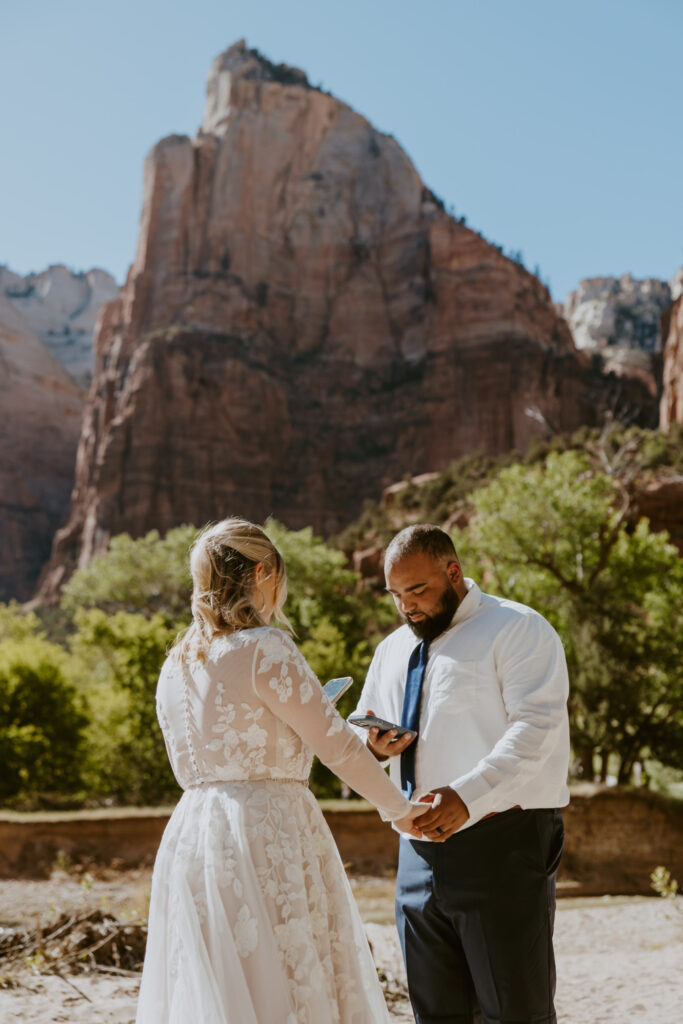 Whitney and Trenton | Zion National Park Vow Renewal | Springdale, Utah | Emily Dawn Photo | Southern Utah Wedding and Elopement Photographer