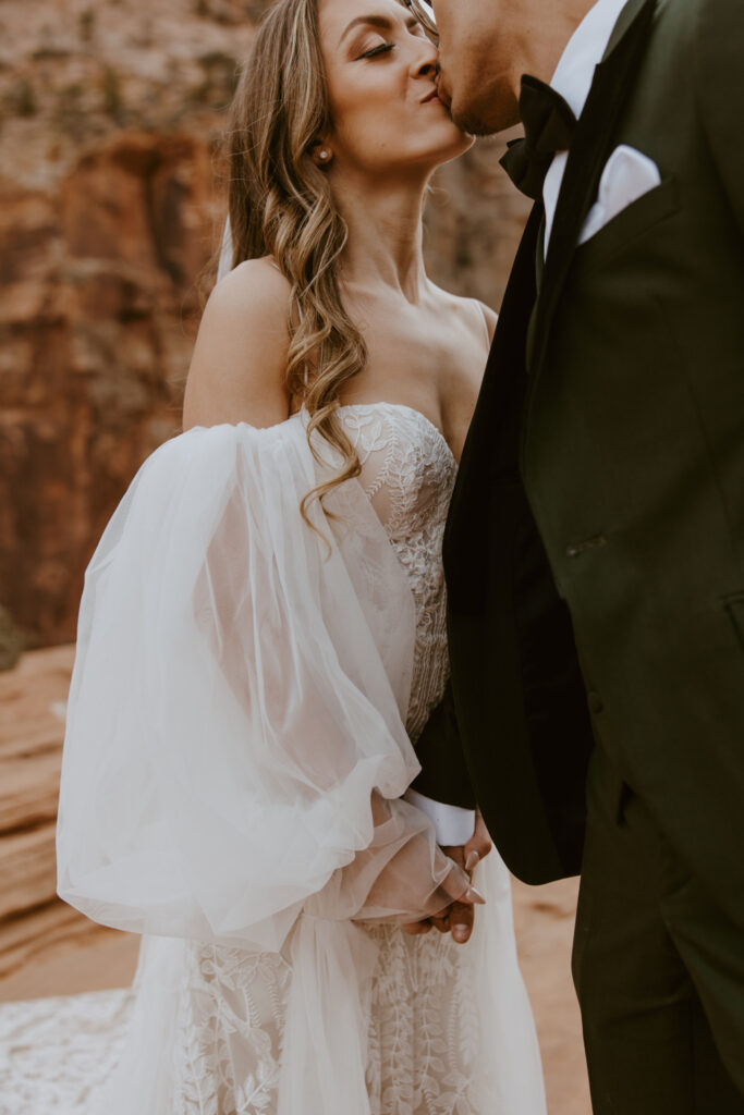 Christine and Ricky | Zion National Park Canyon Overlook Bridal Photos | Southern Utah Wedding and Elopement Photographer, Emily Dawn Photo