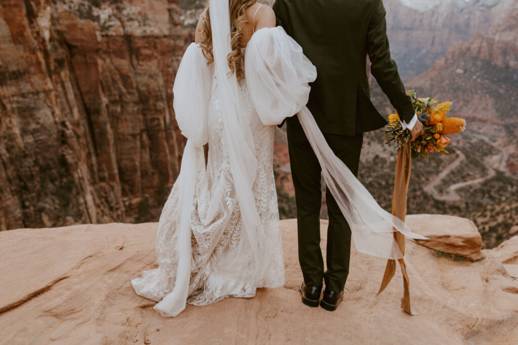 Christine and Ricky | Zion National Park Canyon Overlook Bridal Photos | Southern Utah Wedding and Elopement Photographer, Emily Dawn Photo