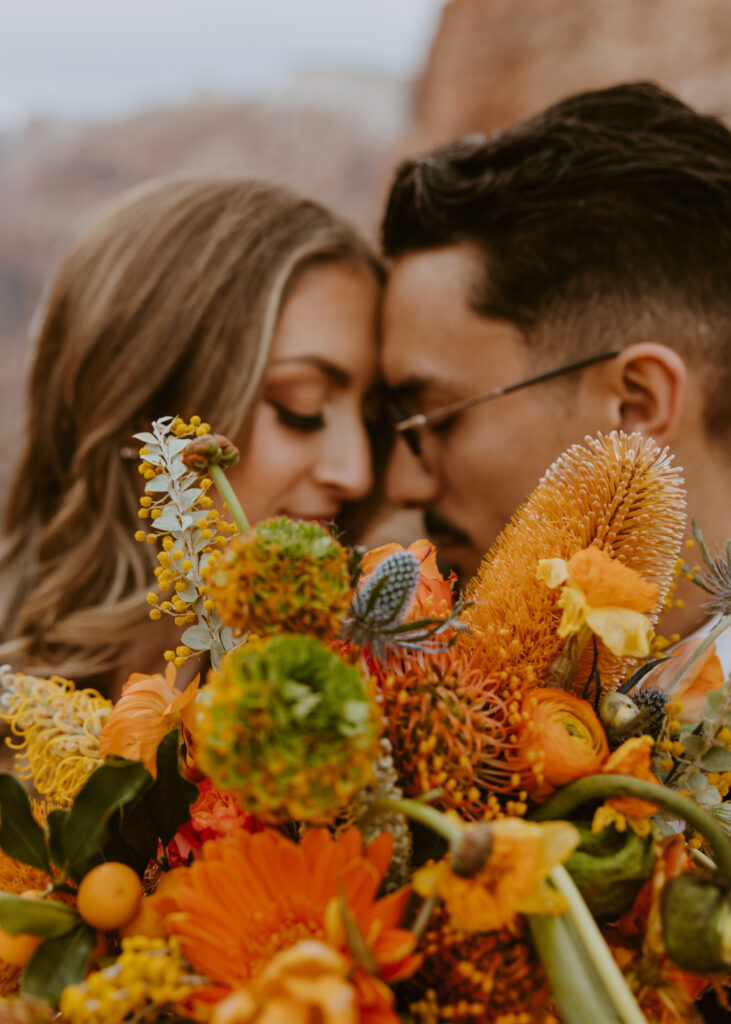 Christine and Ricky | Zion National Park Canyon Overlook Bridal Photos | Southern Utah Wedding and Elopement Photographer, Emily Dawn Photo