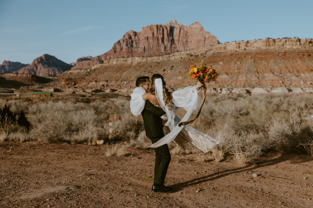 Christine and Ricky Wedding | Zion Red Rock Villa | Rockville, Utah | Emily Dawn Photo | Southern Utah Wedding and Elopement Photographer