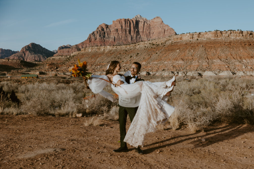 Christine and Ricky Wedding | Zion Red Rock Villa | Rockville, Utah | Emily Dawn Photo | Southern Utah Wedding and Elopement Photographer