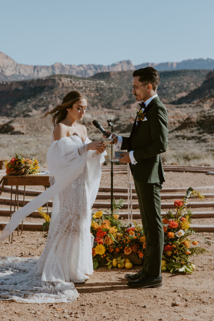 Christine and Ricky Wedding | Zion Red Rock Villa | Rockville, Utah | Emily Dawn Photo | Southern Utah Wedding and Elopement Photographer