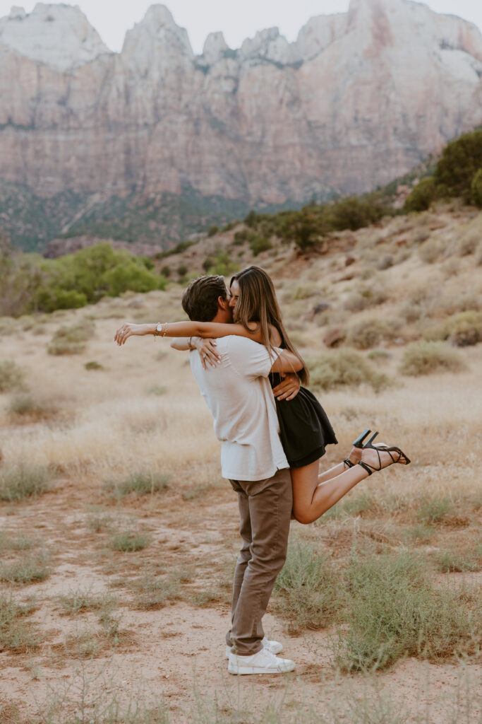 Gabrielle and Cade | Zion National Park Surprise Proposal | Springdale, Utah | Southern Utah Wedding and Elopement Photographer, Emily Dawn Photo