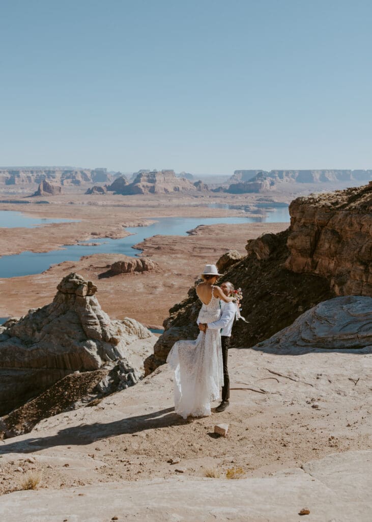 Ashlyn and Joe | Alstrom Point Lake Powell Elopement | Big Water, Utah | Southern Utah Wedding and Elopement Photographer, Emily Dawn Photo