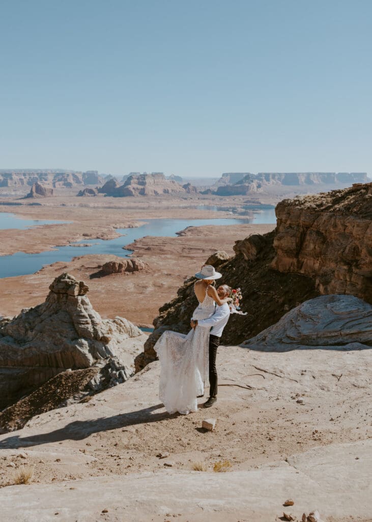 Ashlyn and Joe | Alstrom Point Lake Powell Elopement | Big Water, Utah | Southern Utah Wedding and Elopement Photographer, Emily Dawn Photo