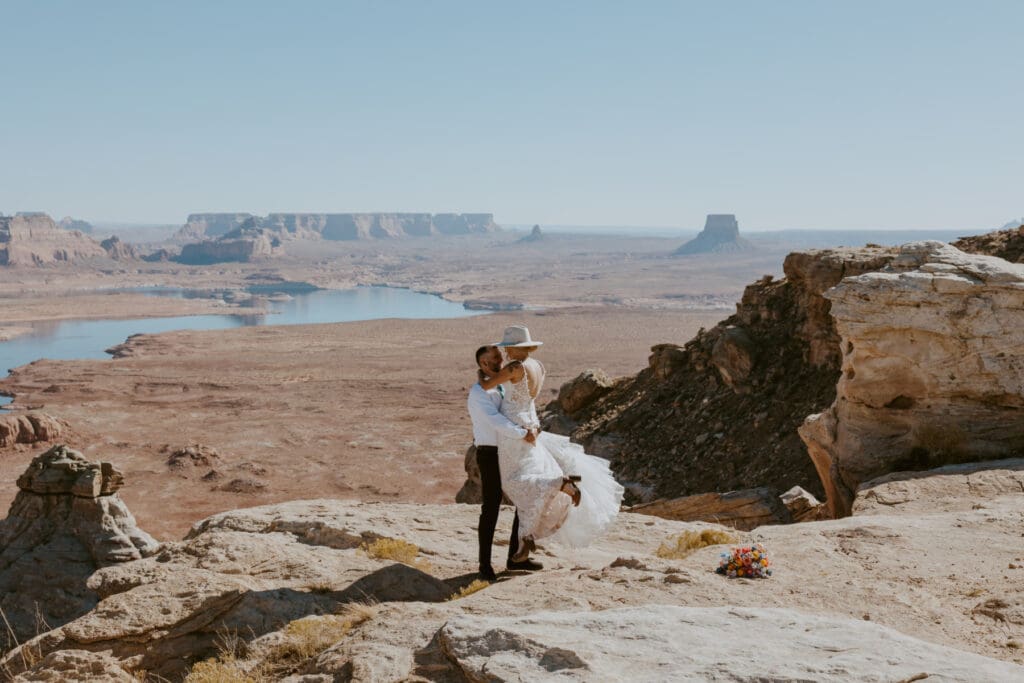 Ashlyn and Joe | Alstrom Point Lake Powell Elopement | Big Water, Utah | Southern Utah Wedding and Elopement Photographer, Emily Dawn Photo