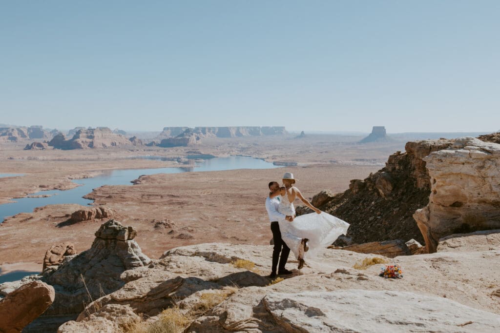 Ashlyn and Joe | Alstrom Point Lake Powell Elopement | Big Water, Utah | Southern Utah Wedding and Elopement Photographer, Emily Dawn Photo