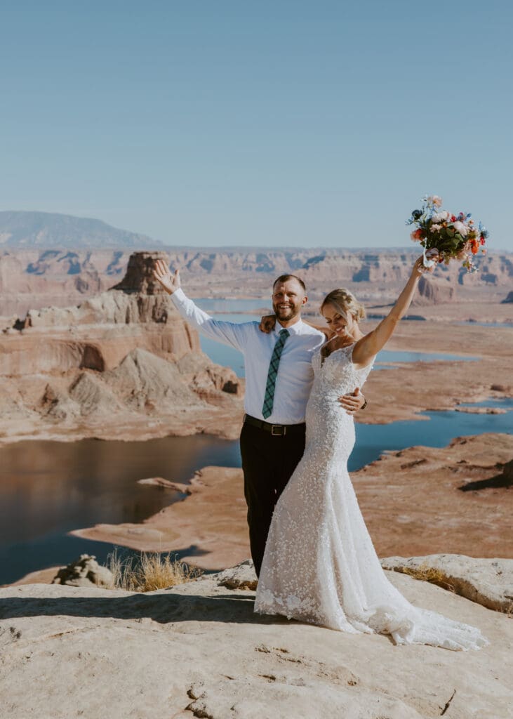 Ashlyn and Joe | Alstrom Point Lake Powell Elopement | Big Water, Utah | Southern Utah Wedding and Elopement Photographer, Emily Dawn Photo