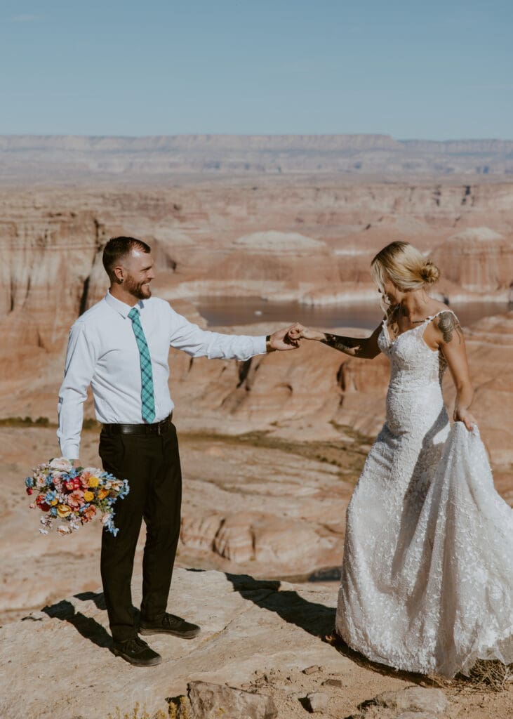 Ashlyn and Joe | Alstrom Point Lake Powell Elopement | Big Water, Utah | Southern Utah Wedding and Elopement Photographer, Emily Dawn Photo