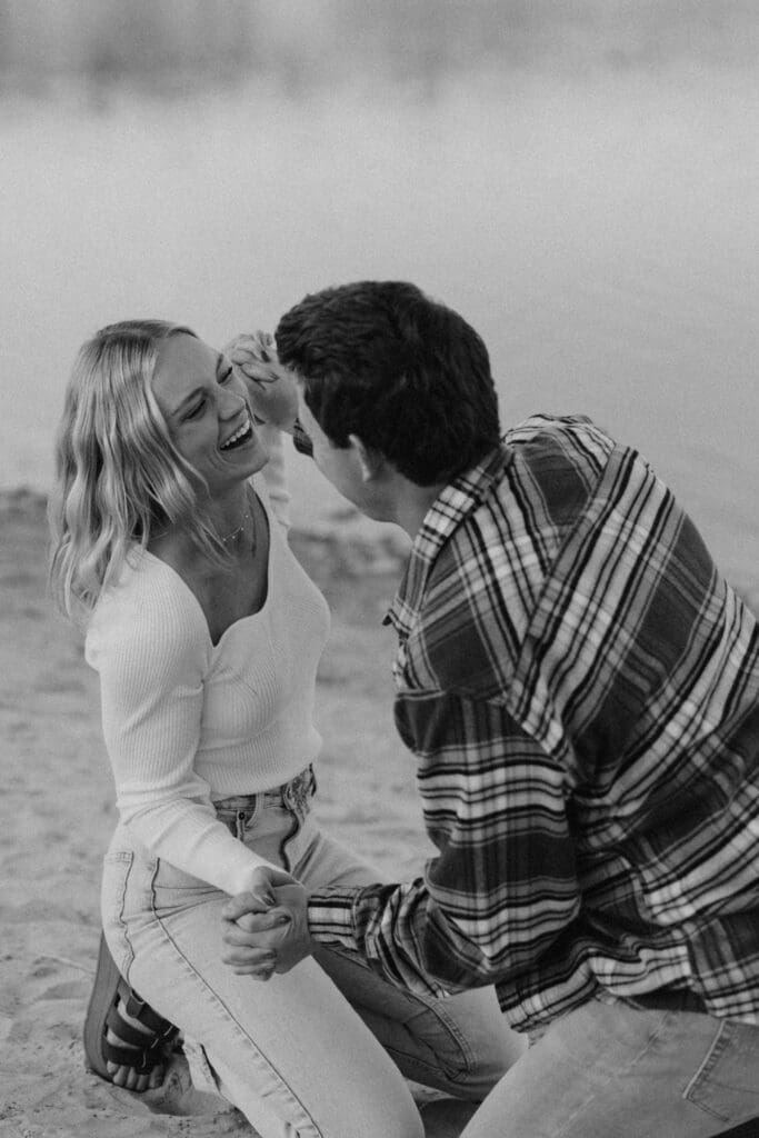 Braylee and Kacen | Lone Rock Lake Powell, Arizona Engagement Photos | Southern Utah Wedding and Elopement Photographer, Emily Dawn Photo